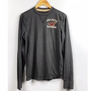 Hollister Crewneck Shirt Men's Medium Gray Lightweight Redondo Causal